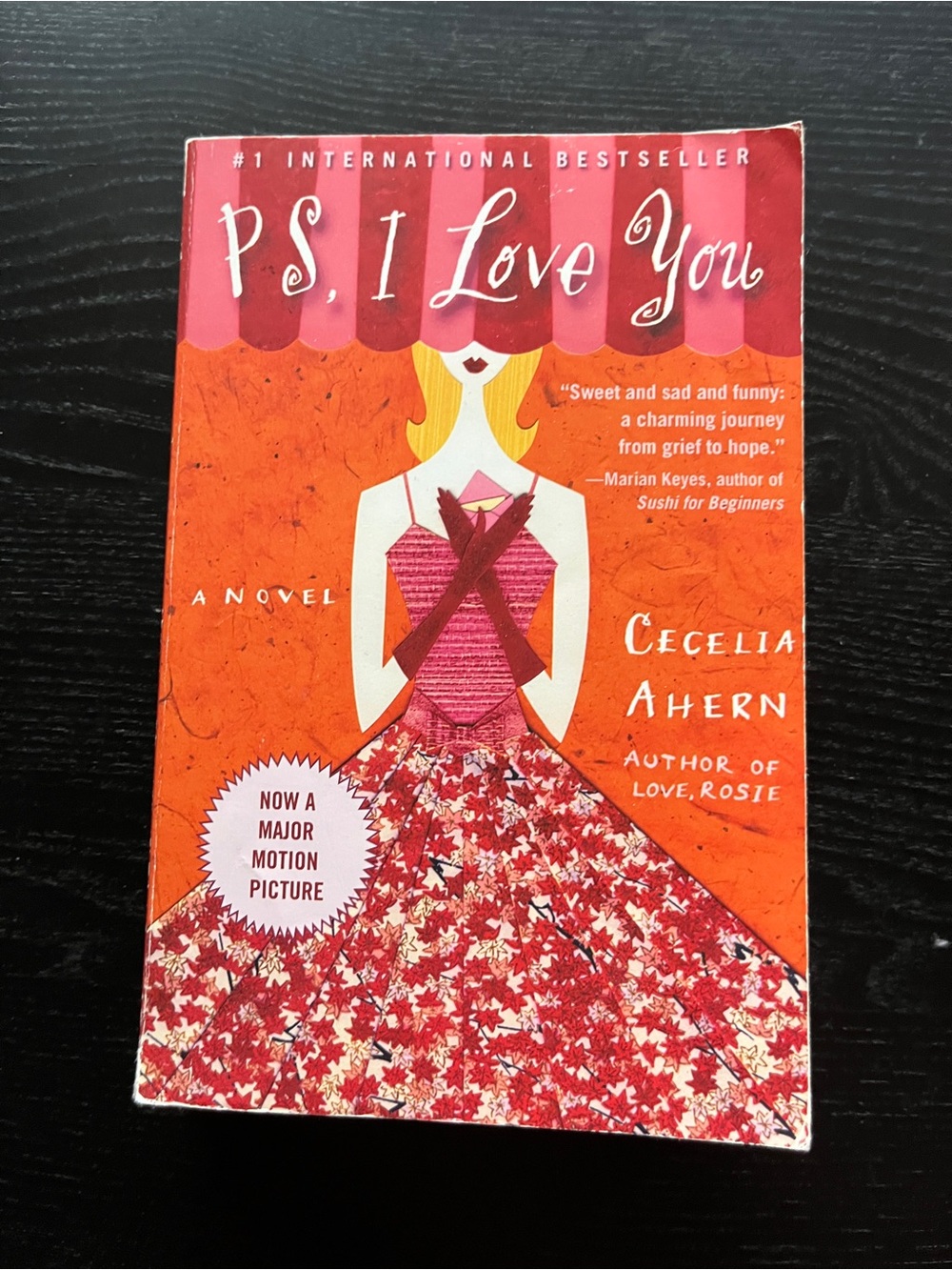Hyperion Books P.S. I Love You by Cecelia Ahern Paperback Novel Pink Orange